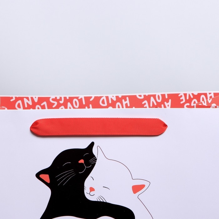 Пакет подарочный ламинированный, упаковка, &laquo;Обнимашки&raquo;, ML 23 х 27 х 11,5 см