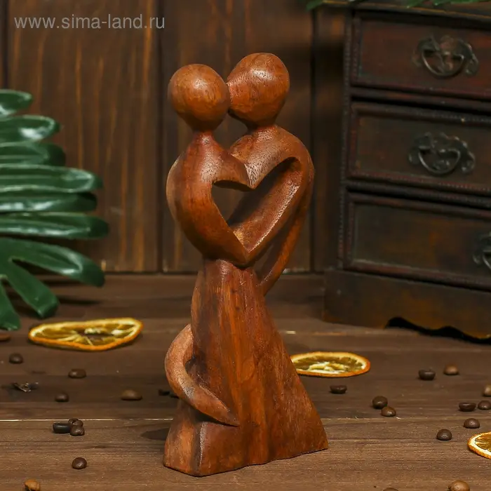 Сувенир дерево "Узы брака" коричневый цвет 20х9х3 см
