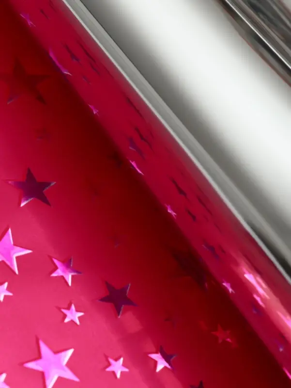 Пленка голография &laquo;Звёзды&raquo; розовый 70&times;100 см