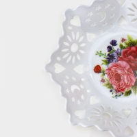 Ваза для хлеба и фруктов &laquo;Кубань. Месяц&raquo;, d=20 см, белый, рисунок МИКС