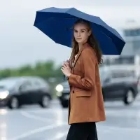 Зонт складной Basic, темно-синий