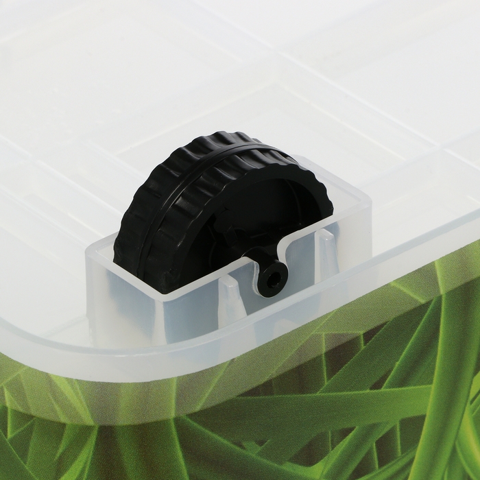 Контейнер для хранения с крышкой &laquo;Hide box. Трава&raquo;, 50 л, 60&times;38&times;31 см, на колёсиках, МИКС