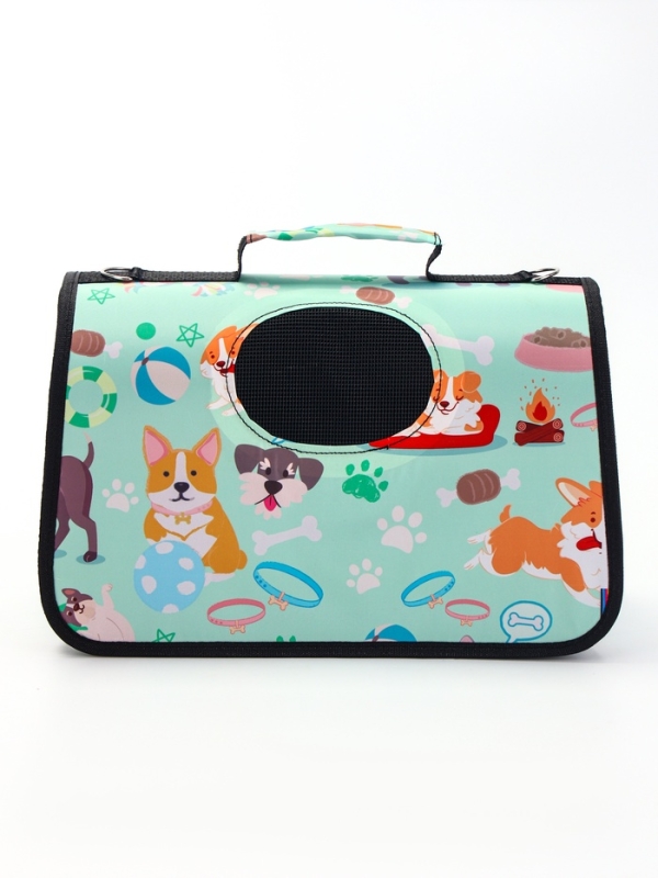 Сумка - переноска для животных"Верный друг", каркасная, размер S, 37,5 х 17 х 22 см