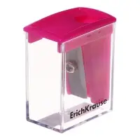 Точилка ErichKrause City Mini Vivid, 1 отверстие, с контейнером, пластиковая, МИКС