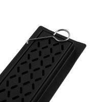 Трап ZEIN engr, c флaнцeм свободного вращ 360&deg;, 7*50 см, d=40/50 мм, нерж сталь, черный