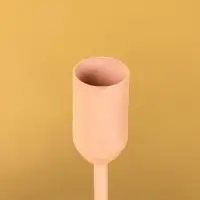 Подсвечник на 1 свечу текстурный "Пудровый" 8х8х25,5 см