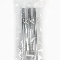 Трубочки для коктейля "Снежинки", серебро  набор 6 штук
