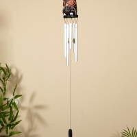 Музыка ветра "Совёнок" дерево, алюминий, 7х6х60 см, цв. чёрный