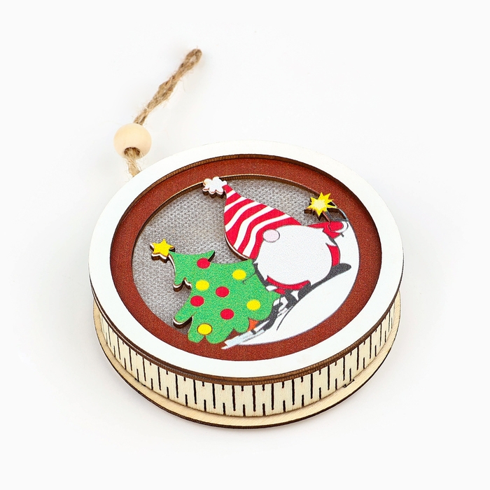 Ёлочная игрушка &laquo;Новогодняя&raquo;, на Новый год, d=7,5 см