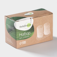 Набор фарфоровый для специй на бамбуковой подставке BellaTenero &laquo;Кракле&raquo;, 2 предмета: солонка, перечница, цвет белый