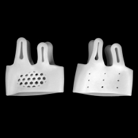 Корректоры - разделители для пальцев ног, на манжете, дышащие, 2 разделителя, силиконовые, 8 &times; 7 см, пара, цвет белый