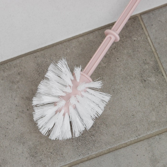 Ёршик для унитаза с подставкой &laquo;Блеск. Стандарт&raquo;, 15&times;15&times;39 см, цвет розовый
