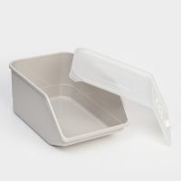 Контейнер для овощей Доляна, 7,6 л, 32,3&times;22&times;14,8 см, цвет серый