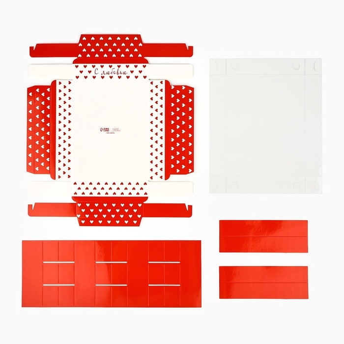 Коробка под 12 конфет с ячейками &laquo;С любовью&raquo;, 14.5 х 18.5 х 3 см