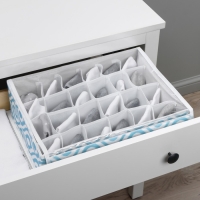 Органайзер для хранения белья Доляна &laquo;Лагуна&raquo;, 24 ячейки, 38&times;30&times;10 см, цвет бирюзовый