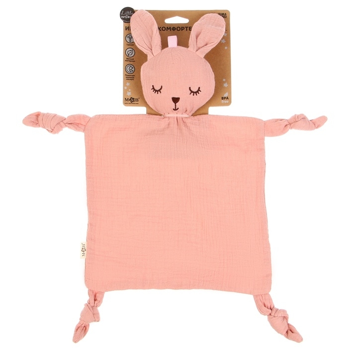 Комфортер - игрушка &laquo;Зайка&raquo;, погремушка, цвет розовый, Mum&Baby