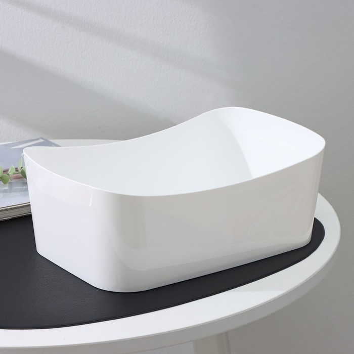 Корзинка для хранения без крышки, 4,5 л, 29&times;19&times;10,5 см, цвет белый