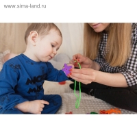 Шнуровка &laquo;Весёлые фигурки&raquo; в банке, 40 шт., МИКС, по методике Монтессори