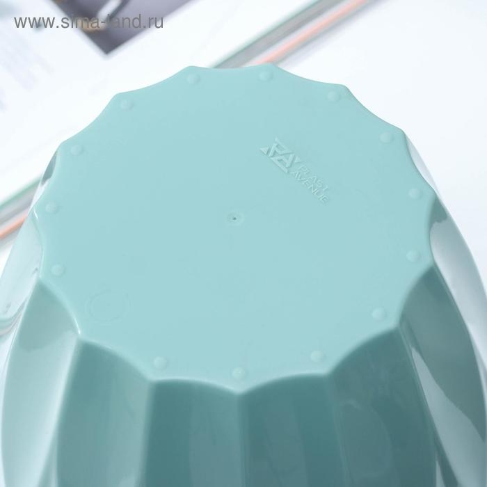 Кашпо для цветов со вставкой &laquo;Флюте&raquo;, 1,9 л, цвет нефрит