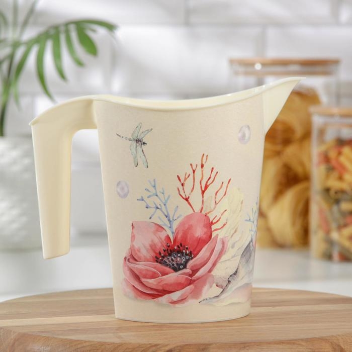 Кувшин &laquo;Деко. Маки&raquo;, пластиковый,1 л