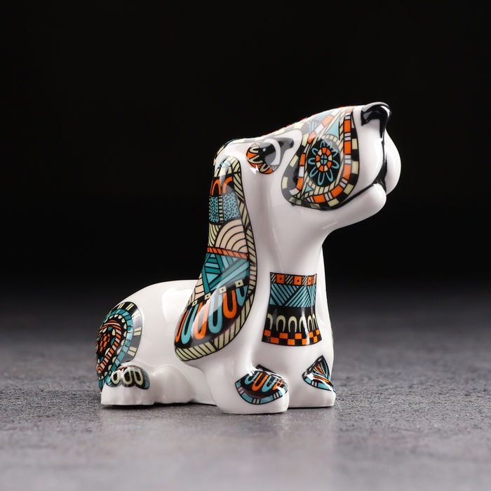 Фигурка гжель &laquo;Дружок&raquo;, бело-синий,керамика,