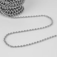 Цепочка для сумки, железная, d = 4 мм, 10 &plusmn; 0,5 м, цвет серебряный