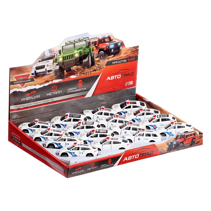 Машина металлическая &laquo;Полиция&raquo;, 1:48, инерция, открываются двери, МИКС