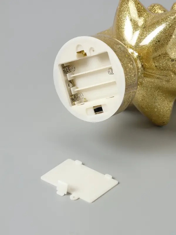 Фигура светодиодная "Елочка золотистая", 1 LED, 25 см, от бат. AAAx3, Т/БЕЛЫЙ