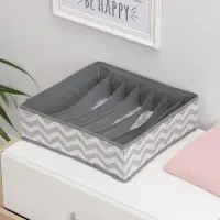 Органайзер для хранения белья &laquo;Зигзаг&raquo;, 7 ячеек, 32&times;32&times;12 см, цвет серый