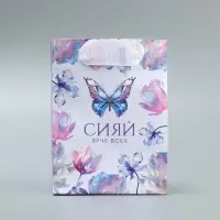 Пакет подарочный ламинированный, упаковка, &laquo;Сияй&raquo;, 9&times;12&times;6.5 см