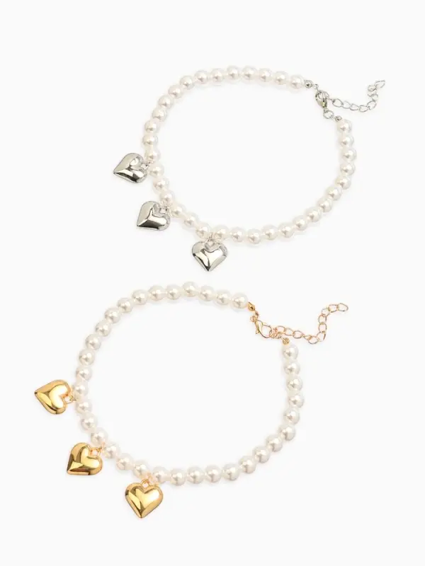 Обвес на штаны &laquo;Сердечки&raquo;, набор 2 шт. цветной