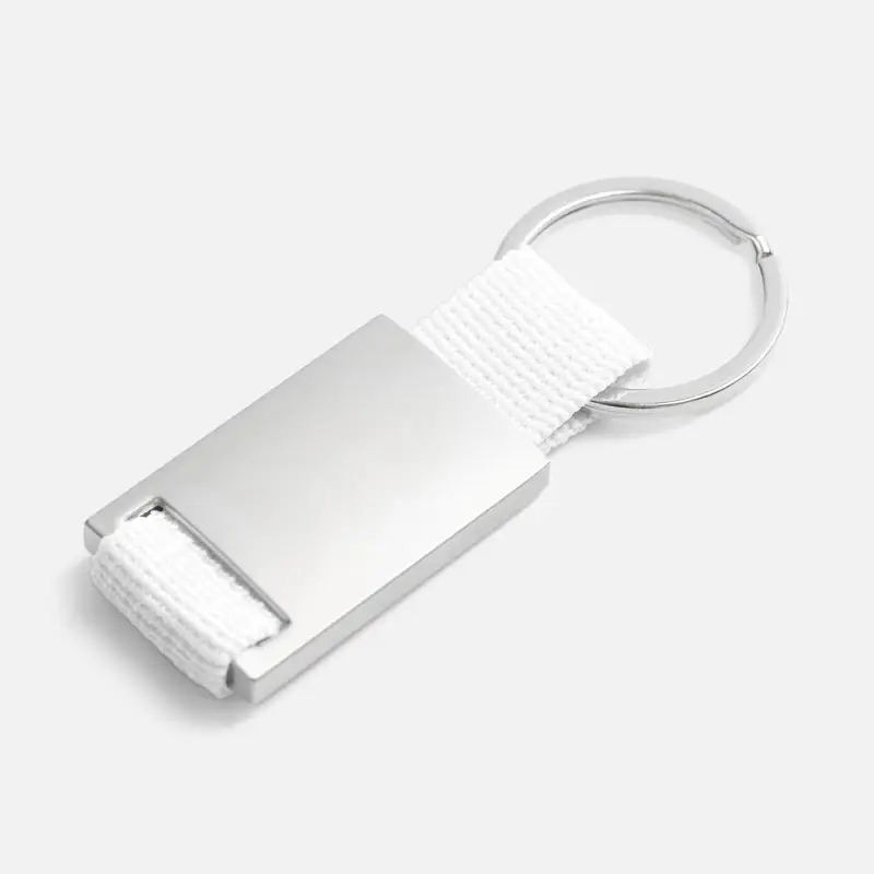 Брелок Inlet с тканевой вставкой, белый