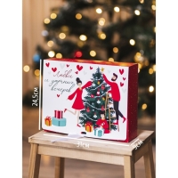 Коробка подарочная новогодняя складная двухсторонняя &laquo;Новогодние истории&raquo;, 31 х 24.5 х 8 см, Новый год