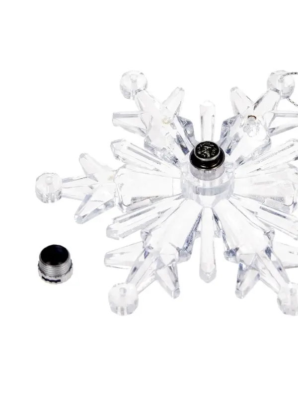 Подвеска светодиодная &laquo;Ледяная снежинка&raquo; 11 см, 1 LED, от батареек LR41&times;3, свечение RGB