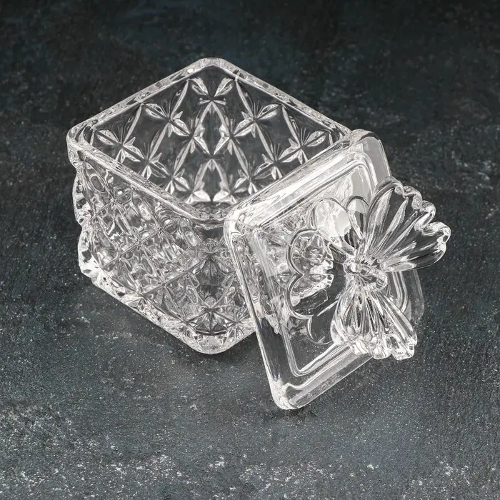 Сахарница стеклянная &laquo;Бабочка&raquo;, 170 мл, 8&times;10,5 см, с крышкой