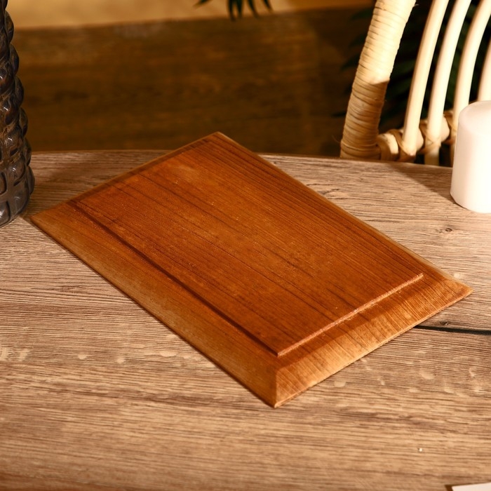 Блюдо 30х20х2 см, тиковое дерево