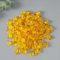 Сувенир полистоун флюоресцентный "Уточки" набор 100 шт 1,5х1,5 см