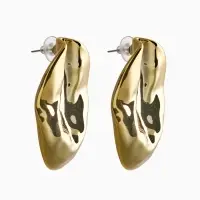 Серьги пластик &laquo;Зерно&raquo; кофейное, цвет золото