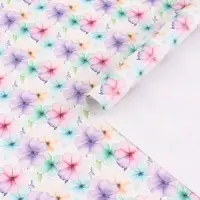 Бумага упаковочная глянцевая &laquo;Цветы&raquo;, 70 &times; 100 см