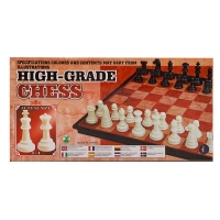 Шахматы 19 х 19 см, король h-3.3 см, d-1.5 см, доска и фигуры пластик