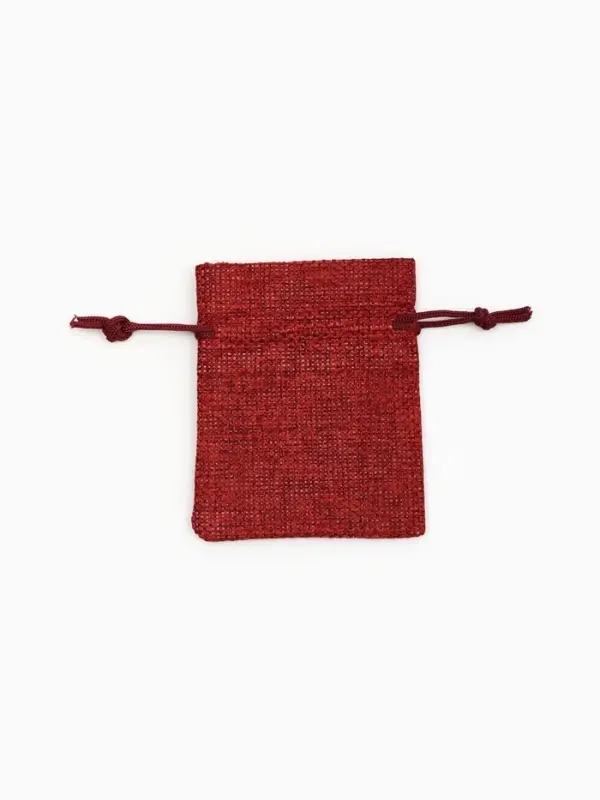Мешочек подарочный &laquo;Льняной&raquo; 7&times;9, бордовый