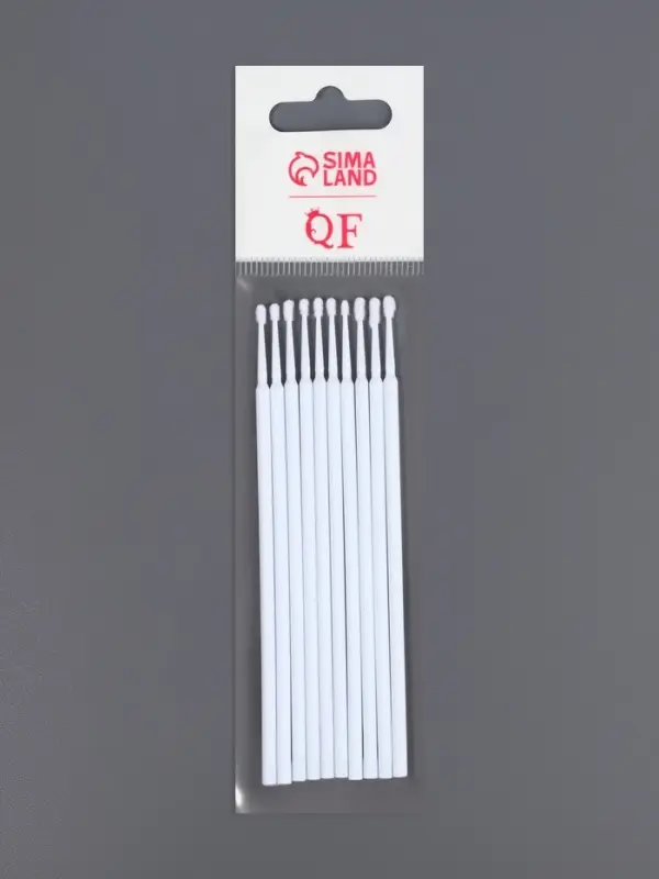 Микробраши для наращивания и ламинирования ресниц, набор - 10 шт., 9.5 см, белая