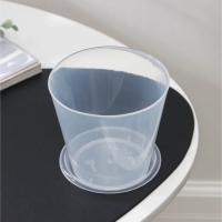 Горшок для орхидей с поддоном Доляна, 800 мл, пластиковый, прозрачный