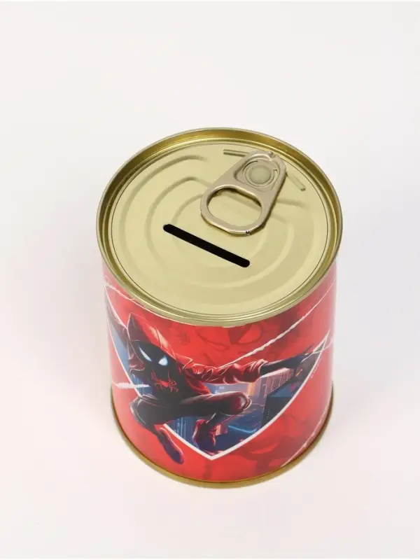 Копилка металлическая, 9.5 см&times;7.5 см&times;7.5 см, Человек-паук