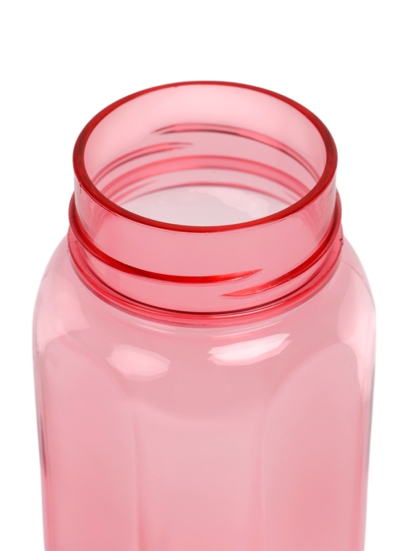 Бутылка для воды спортивная прозрачная, 450 мл, 20 х 8 см, розовая