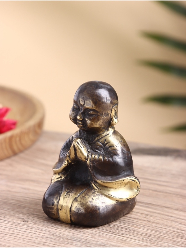 Сувенир бронза "Монах" 6х6х9 см