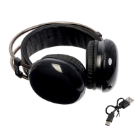 Наушники полноразмерные Mybit W-33, RGB подсветка, BT5.3, 800 мАч, Type-C, чёрные