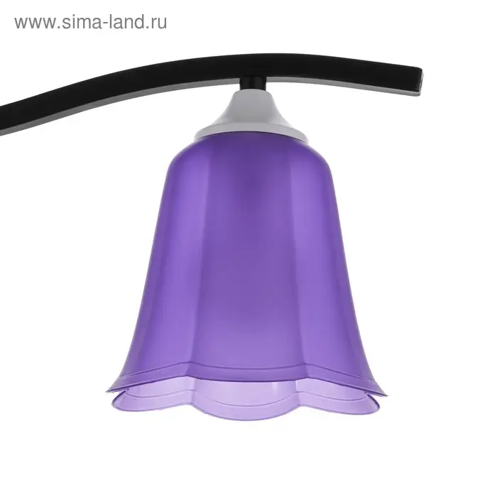 Плафон универсальный "Цветок"  Е14/Е27 фиолетовый 14х14х13см