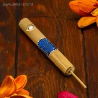 Сувенирный музыкальный инструмент "Свисток с узорами" 15х1х1 см МИКС