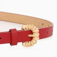 Ремень жен 03-01-01-01, Март2514, 1,8*0,3*110 см, без винта, пряж золото, 1 прокол,